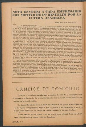 Cambios de domicilio