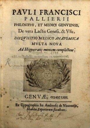 De vera lactis Genesi et usu