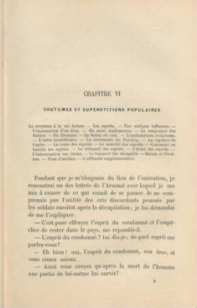 Chapitre VI Coutumes et Superstitions Populaires