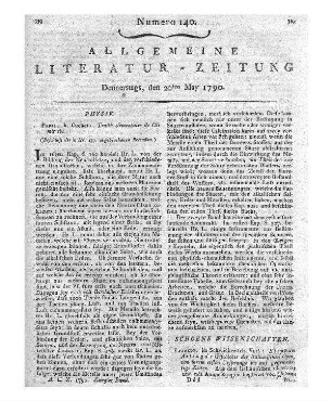 Lavoisier, A. L.: Traité elémentaire de Chimie etc. (Beschluß der in Nr. 133 abgebrochenen Recension.)