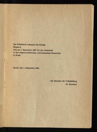 Der Präzisierte Lehrplan ...