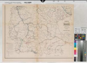 Deutschland Wasserstraßen Süddeutschland 1894 1 : 1 000 000 49 x 63 Druck: Lithographisches Institut, Wilhelm Greve Berlin Viktor Kurs B Nr. 501a