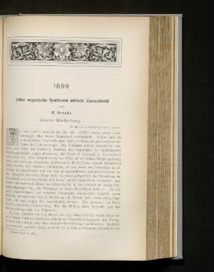 1899. Ueber organische Synthesen mittelst Eisenchlorid.