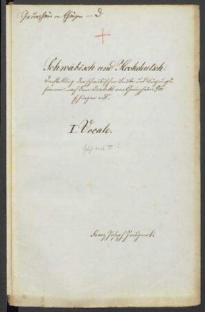 Sprachaufsatz aus Grunzheim OA Ehingen