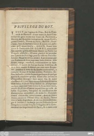 Privilege Du Roy.