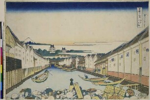 Nihon-bashi in Edo, Blatt 21 aus der Serie: 36 Ansichten des Fuji
