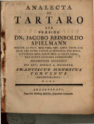 Analecta de tartaro