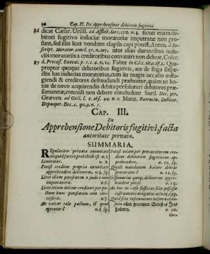 Cap. III. De Apprehensione debitoris fugitivi, facta autoritate privata.