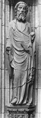 Köln, Dom, St. Peter und St. Maria, Westseite, Petersportal, Apostel Andreas, Umkreis Parlerwerkstatt