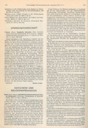 315 [Rezension] Cramer, Maria, Koptische Liturgien