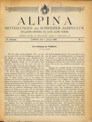 Alpina : Mitteilungen d. Schweizer Alpen-Club. 4. 1896