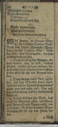 (17.) Nicht immerdar, Was gestern war