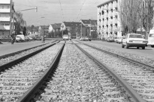 Nutzung der ausgedienten Straßenbahngleise in der Tullastraße als Ausweich- und Rangiergleise