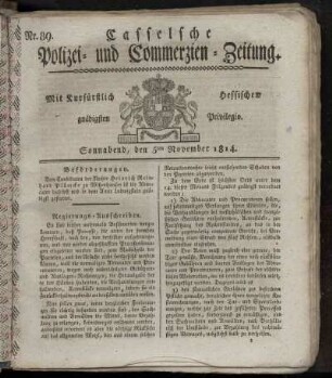 Nr. 89, Sonnabend den 5ten November. 1814