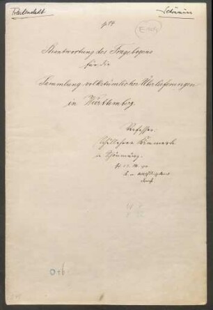 Konferenzaufsatz Schönmünz, Baiersbronn, Kr. Freudenstadt OA Freudenstadt II