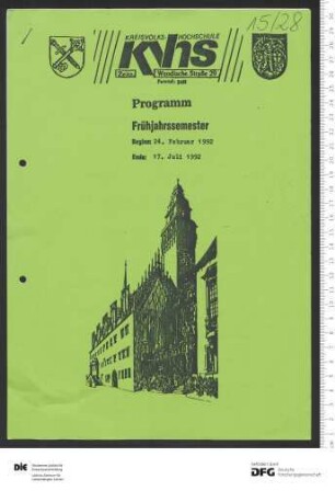 Programm 1. Semester 1992
