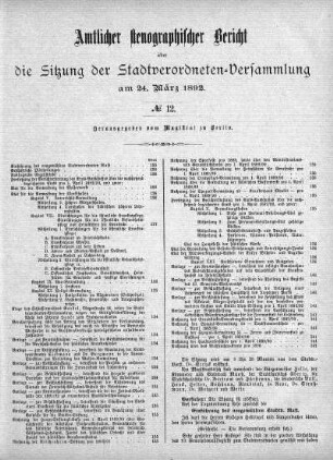 No. 12, 24. März 1892