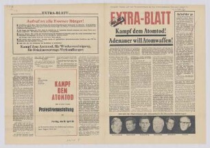 "Kampf dem Atomtod! Adenauer will Atomwaffen!"