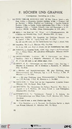 F. Bücher und Graphik (Nr. 234-695)