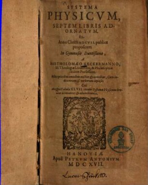 Systema physicum : septem libris adornatum ...