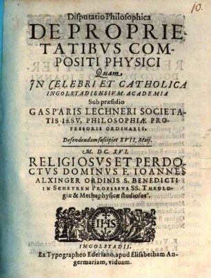 Disp. philos. de proprietatibus compositi physici
