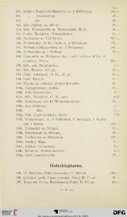 Holzskulpturen (Nr. 195-199)