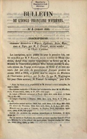 Bulletin de l'Ecole Française d'Athènes. 11/12. 1871