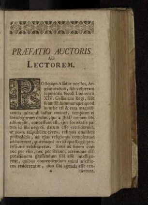 Præfatio Auctoris Ad Lectorem.
