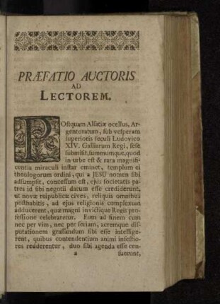 Præfatio Auctoris Ad Lectorem.
