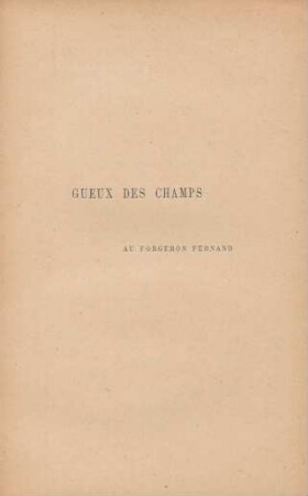 Gueux des champs