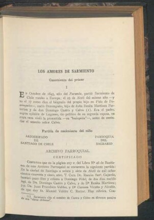 Los amores de Sarmiento : Casamiento del prócer