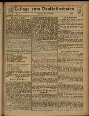 Zweite Ausgabe vom Sonntag, den 03. Oktober 1926.