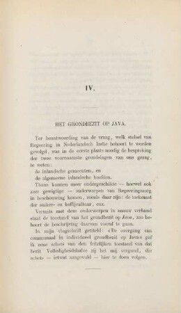 IV. Het grondbezit op Java