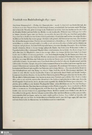 Friedrich von Bodelschwingh 1831-1910