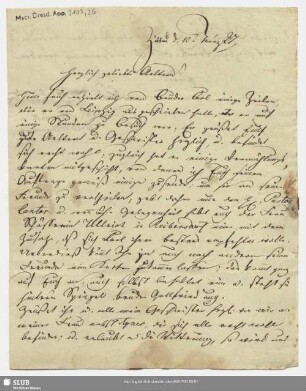 Nr.26. Brief vom 10.03.1827
