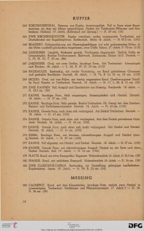 Messing (Nr. 283-302)