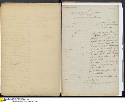 Von W. Fehsenfeld (Blender, Morsum) 1863 beantragte Wind- und Dampf-Kornmühle an der Straße zwischen Amedorf und Oiste; V.