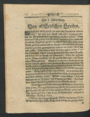 Der V. Discurs. Von wunderbahren Speisen.