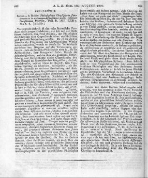 Petersen, C.: Philosophiae Chrysippeae fundamenta in notionum dispositione posita . Altona: Busch 1827