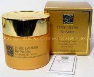 Estée Lauder Firming Body Creme, Dose (leer), Karton und Beipackzettel