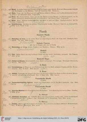 Plastik, Gemälde, Bücher, Varia, (Nr. 500-696)