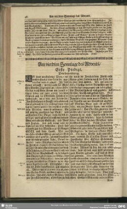 Am vierdten Sonntage des Advents
