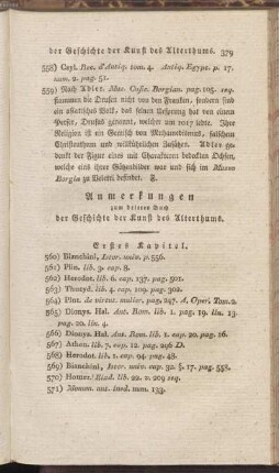 Anmerkungen zum dritten Buch der Geschichte der Kunst des Alterthums.