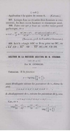 Solution de la deuxième question de M. Strebor.