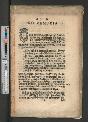 Pro Memoria.