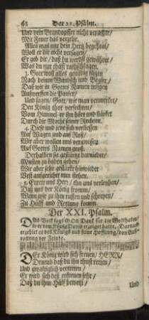 Der XXI. - XXX. Psalm. = Psalmus XXI. - XXX.