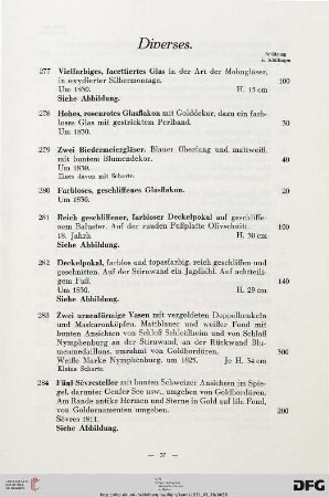 Diverses (Nr. 277-322)