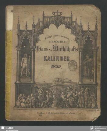1859: Königl.-Sächs. concess. Pirna'scher Volks- und Wirthschafts-Kalender