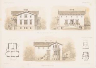 Villa J. Heese, Berlin: Grundrisse, Ansichten (aus: Architektonisches Skizzenbuch, H. 48/5, 1860)