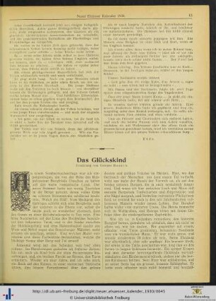 Das Glückskind.